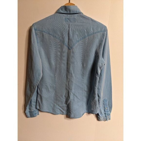 Ryan Michael | Silk Western Top with Pearl Buttons - Picture 2 of 6